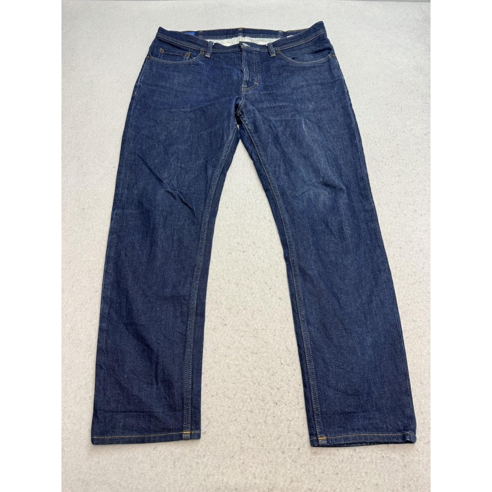 Acne Studios Blå Konst River Indigo Jeans Mens 34x27 Blue Straight Stretch Denim